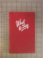 Cover art for What to Say