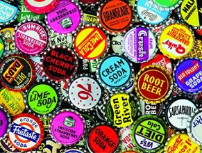 Cover art for Ceaco Bottle Caps Logo Collage Puzzle (550Piece) Multi-colored, 5"