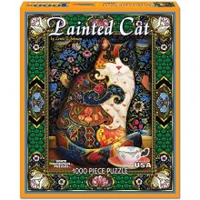 Cover art for White Mountain Puzzles - Painted Cat by Lewis T. Johnson - 1,000 Piece Jigsaw Puzzle