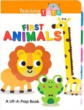 Cover art for First Animals - Chunky Lift-a-Flap Board Book with Tabs - Educational Children's Book - Preschool Learning - Hardcover