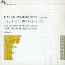 Cover art for Joseph Haydn: Symphonies, Volume 1  - The Academy of Ancient Music / Chrisopher Hogwood
