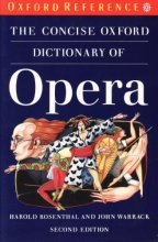 Cover art for The Concise Oxford Dictionary of Opera (Oxford Quick Reference)