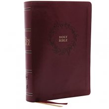 Cover art for The KJV, Open Bible, Leathersoft, Burgundy, Thumb Indexed, Red Letter, Comfort Print: Complete Reference System