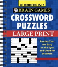 Cover art for Brain Games - 2 Books in 1 - Crossword Puzzles (Large Print)