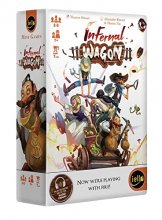 Cover art for IELLO: Infernal Wagon - Quick Party Game, Complete Pre-Established Objectives to Prove Your Team Skill, Family Game, Ages 7+, 2-5 Players, 7 Minute Play Time