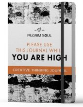 Cover art for The Original Creative Thinking Journal: Please Use the Journal While High - A guided Journal with 50 fun, creative challenges designed to increase your creativity.