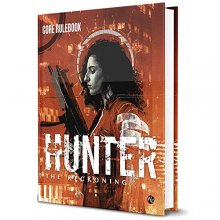 Cover art for Hunter: The Reckoning 5th Edition Roleplaying Game Core Rulebook. Hardback Full Color RPG Book