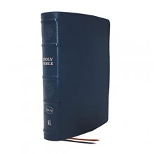 Cover art for NKJV, Single-Column Reference Bible, Genuine Leather, Blue, Comfort Print: Holy Bible, New King James Version