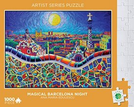 Cover art for Lucky Puzzles 1000 Piece Jigsaw Puzzle - Magical Barcelona Night by Ana Maria Edulescu