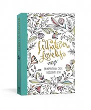 Cover art for Whatever Is Lovely Postcard Book: Twenty-Four Inspirational Cards to Color and Send: Postcards