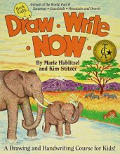 Cover art for Draw Write Now Book 8: Animals of the World Part II: Grassland and Desert Animals