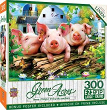 Cover art for MasterPieces 300 Piece EZ Grip Jigsaw Puzzle - Three Lil' Pigs - 18"x24"