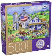 Cover art for Cardinal Industries Geraldine Aikman Patriotic Farm Puzzle (500 Piece)