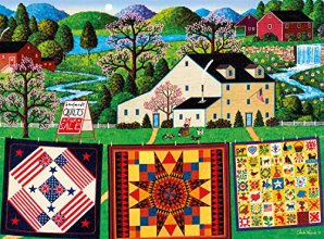Cover art for Buffalo Games - Charles Wysocki - The Quiltmaker Lady - 1000 Piece Jigsaw Puzzle, Green