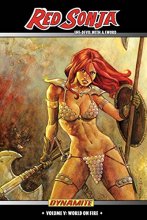 Cover art for Red Sonja: She Devil with a Sword Volume 5 -- World on Fire SC