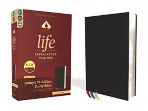 Cover art for NIV, Life Application Study Bible, Third Edition, Genuine Leather, Cowhide, Black, Art Gilded Edges, Red Letter