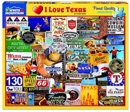 Cover art for White Mountain Puzzles I Love Texas, 1000 Piece Jigsaw Puzzle