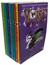 Cover art for The Worst Witch 8 Books Collection Set By Jill Murphy (The Worst Witch, Strikes Again, A Bad Spell, All At Sea, Saves The Day, To The Rescue, Wishing Star & First Prize)