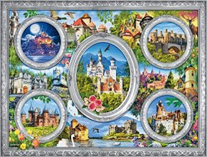 Cover art for Buffalo Games - Majestic Castles - Enchanted Frame - 750 Piece Jigsaw Puzzle