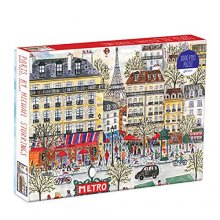Cover art for Galison Michael Storrings Paris Puzzle, 1,000 Pieces, 20”x27” – Fun and Challenging – Piece Together a Charming Paris Scene Complete with The Metro, Cafes, Shops, and The Iconic Eiffel Tower, 1000