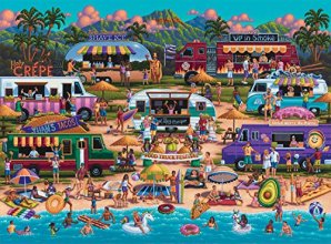 Cover art for Buffalo Games - Pun Fuzzles - Hawaiian Food Truck Festival - 1000 Piece Jigsaw Puzzle