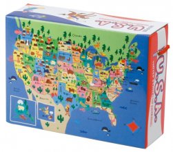 Cover art for Mudpuppy USA Floor Puzzle