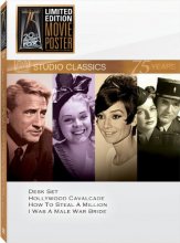 Cover art for Studio Classics 75 years 4 CD set (Desk Set / Hollywood Cavalcade / How to Steal a Million / I Was a Male War Bride)