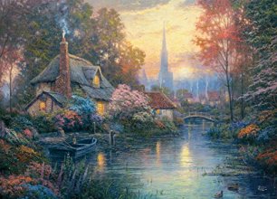 Cover art for Ceaco Thomas Kinkade -Nanette's Cottage Jigsaw Puzzle, 1000 Pieces
