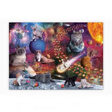 Cover art for Genuine Fred Galaxy Cats by Jennifer Norwood, 1000 Piece Puzzle, Multicolored (5280371)