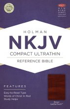 Cover art for NKJV Compact Ultrathin Bible, Brown LeatherTouch