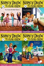Cover art for Nancy Drew and the Clue Crew - The Cinderella Ballet Mystery, Pony Problems, Sleepover Sleuths, Scream for Ice Cream vol.1-4 - Children's Book(Set of 4 Books)