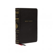 Cover art for NKJV, Personal Size Reference Bible, Sovereign Collection, Leathersoft, Black, Red Letter, Comfort Print: Holy Bible, New King James Version