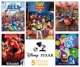 Cover art for Ceaco - 5 in 1 Multipack - Disney/Pixar -Monsters University (MU), The Incredibles, Toy Story 2, Cars, & Inside Out - (2) 300 Piece, (2) 500 Piece, (1) 750 Piece Jigsaw Puzzles
