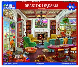 Cover art for White Mountain - Seaside Dreams, 1000 Piece Jigsaw Puzzle, Beach House Puzzle