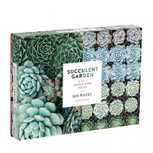 Cover art for Galison Succulent Garden 500 Piece Double Sided Jigsaw Puzzle for Adults and Families, Fun Family Puzzle with Plants and Succulent Theme, Multicolor
