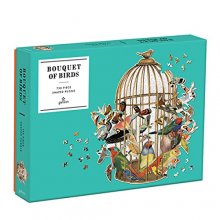 Cover art for Galison Bouquet of Birds Shaped Puzzle, 750 Pieces, 21.5” x 23.3'' – Jigsaw Puzzle Featuring a Stunning Die-Cut Design from Artist Ben Gilles – Thick, Sturdy Pieces – Challenging Family Fun