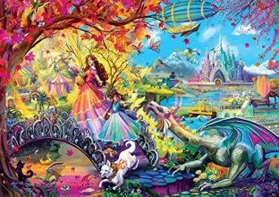 Cover art for Buffalo Games - Autumn Castle Festival - 300 Large Piece Jigsaw Puzzle