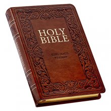 Cover art for KJV Holy Bible, Standard Size Faux Leather Red Letter Edition - Thumb Index & Ribbon Marker, King James Version, Medium Brown