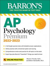 Cover art for AP Psychology Premium, 2022-2023: Comprehensive Review with 6 Practice Tests + an Online Timed Test Option (Barron's AP)