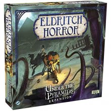 Cover art for Eldritch Horror Under the Pyramids Board Game EXPANSION | Mystery Game | Cooperative Board Game for Adults and Family | Ages 14+ | 1-8 Players | Avg. Playtime 2-4 Hours | Made by Fantasy Flight Games