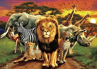 Cover art for Buffalo Games - African Beasts - 500 Piece Jigsaw Puzzle