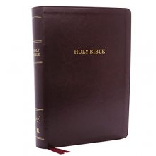 Cover art for KJV Holy Bible, Super Giant Print Reference Bible, Deluxe Burgundy Leathersoft, 43,000 Cross References, Red Letter, Comfort Print: King James Version