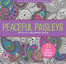 Cover art for Peaceful Paisleys Adult Coloring Book (31 stress-relieving designs) (Studio)
