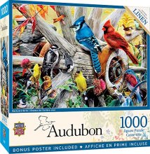 Cover art for MasterPieces 1000 Piece Jigsaw Puzzle for Adults, Family, Or Kids - Backyard Birds - 19.25"x26.75"