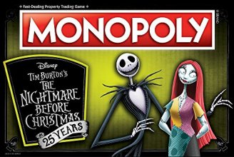 Cover art for Monopoly Disney Nightmare Before Christmas 25 Years Board Game | 25th Anniversary Collector's Edition | Collectible Monopoly Tokens