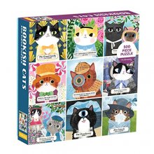 Cover art for Mudpuppy Bookish Cats 500 Piece Family Puzzle, Multicolor