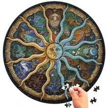 Cover art for Moruska 500 Piece Puzzles for Adults- Zodiac Constellation Puzzle- Round Mandala Astrology Jigsaw Puzzle Cool and Challanege