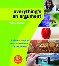 Cover art for Everything's an Argument with Readings with 2016 MLA Update