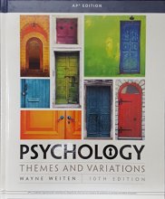 Cover art for Psychology: Themes and Variations, AP Edition, 9781337292160, 1337292168, 2017