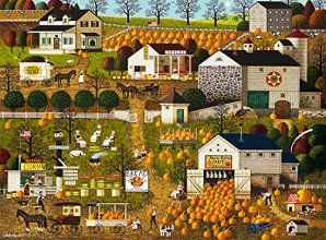 Cover art for Buffalo Games - Charles Wysocki - Bread & Butter Farms - 1000 Piece Jigsaw Puzzle